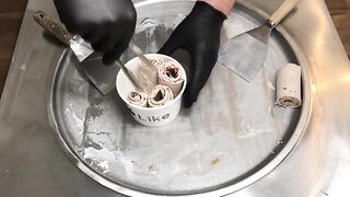 TWIX Ice Cream Rolls | how to make Ice Cream with TWIX - Recipe / Chocolate Caramel Ice Cream | ASMR