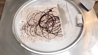 Oreo Ice Cream Rolls | how to make Oreo Choco Brownie Cookies to Ice Cream Rolls - Recipe ASMR Video