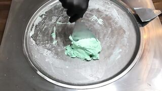 Mountain Dew Ice Cream Rolls | how to make Mountain Dew Ice Cream - rolled ice cream recipe | ASMR