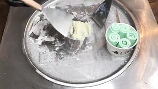 Mountain Dew Ice Cream Rolls | how to make Mountain Dew Ice Cream - rolled ice cream recipe | ASMR