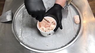 Ice Cream Rolls - red Hot Chili | EXTREME spicey with Tabasco and Tortillas by Chio / Challenge ASMR