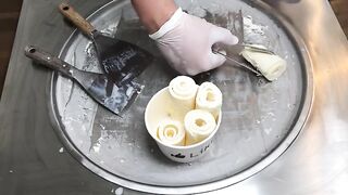 Fanta Ice Cream Rolls | how to make Fanta & Orange Lemonade Ice Cream / Fried rolled ice cream roll