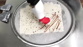 Daim Ice Cream Rolls | how to make Daim Popsicle with Chocolate and Caramel to Ice Cream Rolls ASMR
