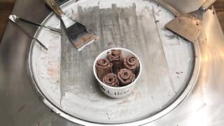Oreo Chocolate Ice Cream Rolls | how to make Chocolate Oreo Ice Cream - fried rolled ice cream roll
