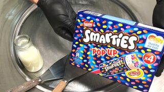 Smarties Pop Up - Ice Cream Rolls | how to make colorful Ice Cream Rolls with Smarties and sprinkles