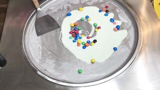 m&m Ice Cream Rolls (Easter Edition) | how to make mms to delicious Ice Cream | m&m's m and m & m