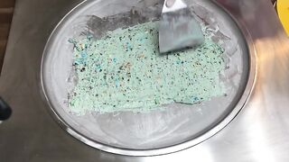 m&m Ice Cream Rolls (Easter Edition) | how to make mms to delicious Ice Cream | m&m's m and m & m