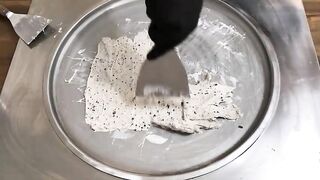 Oreo Popcorn - Ice Cream Rolls | how to make Oreo Popcorn popsicle Ice Cream to Ice Cream Rolls ASMR
