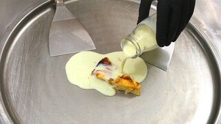 Apple Pie Ice Cream Rolls | how to make apple cake ice cream like American Pie Ice Cream Rolls ASMR