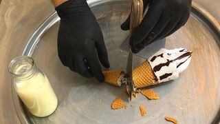 Cornetto Ice Cream Rolls | how to make Cornetto King Cone Vanilla to delicious Ice Cream Rolls ASMR