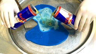 Red Bull Ice Cream Rolls | how to make blue Red Bull Ice Cream to get more Energy - satisfying video