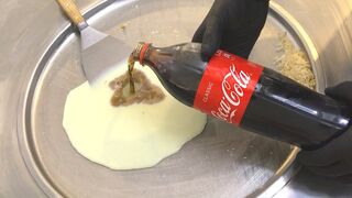 Coca Cola Ice Cream Rolls | how to make ice cream with real Coca-Cola Coke - recipe and tutorial