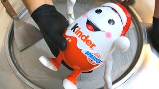 kinder Surprise Egg Figure - Ice Cream Rolls | unboxing toys opening and making Ice Cream for kids