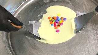 Smarties Ice Cream Rolls | colourful dessert for kids - children love this colorful sweet candy