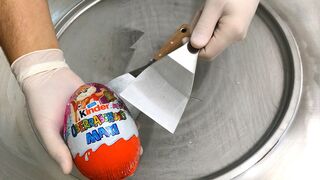 MAXI kinder Surprise Egg - Ice Cream Rolls | Opening, unboxing and how to make Ice Cream | ASMR