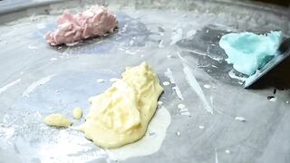 Ice Cream Rolls | with 3 Colours - Oddly Satisfying Video / Fried Ice Cream rolled by Ice Pan in UK