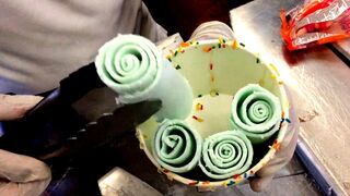 Ice Cream Rolls | Crazy Cotton Candy & Bubble Gum / Fried Thailand Ice Cream rolled by Ice Pan Egypt