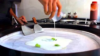 Ice Cream Rolls | Basil, Mint & Lemon / Fried Thailand Ice Cream rolled by Mist in Chile