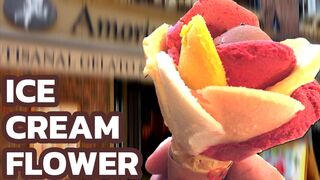 Ice Cream Flower | The Art of Making Ice Cream - Delicious colorful Flower/Rose Cone / Frozen Food