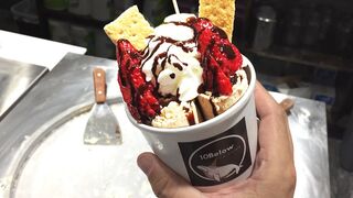 Ice Cream Rolls | Chocolate & Cookie / Fried Thailand Ice Cream rolled in New York (10 Below)