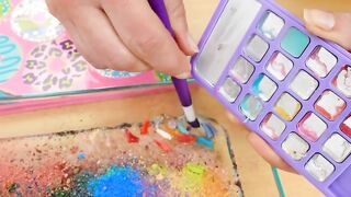 Recycling Old Makeup Palettes into Slime ASMR