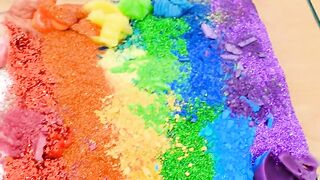 Rainbow - Mixing Makeup Eyeshadow Into Slime ASMR