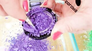 Purple vs Pink Eyeshadows - Mixing Makeup and Eyeshadow Into Slime ASMR