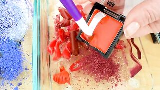 Purple vs Red - Mixing Makeup Eyeshadow Into Slime ASMR!
