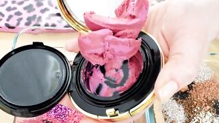 Pink Leopard - Mixing Makeup Eyeshadow Into Slime ASMR