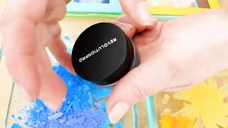 Mixing Makeup Eyeshadow Into Slime! Blue vs Yellow  Special Series