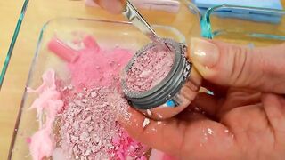 Pink vs Blue - Mixing Makeup Eyeshadow Into Slime ASMR