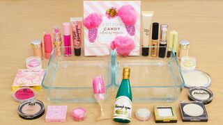 Pink Champagne - Mixing Makeup Eyeshadow Into Slime ASMR