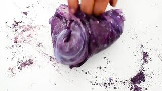 Blue vs Violet - Mixing Makeup Eyeshadow Into Slime ASMR - Satisfying Slime Video