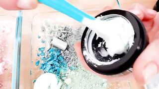 Pink vs Mint  - Mixing Makeup Eyeshadow Into Slime ASMR