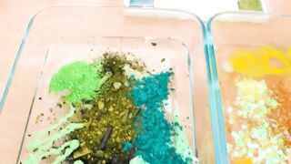 Elf Green vs Yellow - Mixing Makeup Eyeshadow Into Slime ASMR - Satisfying Slime Video