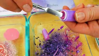 Pink vs Purple - Mixing Makeup Eyeshadow Into Slime