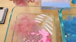 Pastel Pink vs Blue - Mixing Makeup Eyeshadow Into Slime ASMR