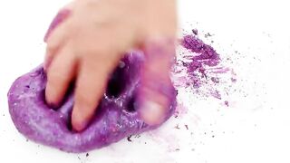 Pink vs Purple - Mixing Makeup Eyeshadow Into Slime ASMR 442 Satisfying Slime Video