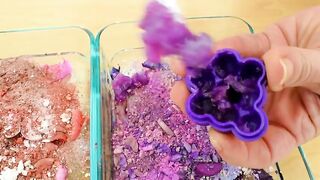 Strawberry vs Grape - Mixing Makeup Eyeshadow Into Slime ASMR 430 Satisfying Slime Video