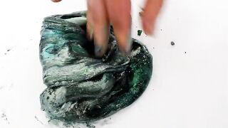 Green vs Diamonds - Mixing Makeup Eyeshadow Into Slime ASMR! Satisfying Slime Video
