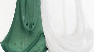 Green vs Diamonds - Mixing Makeup Eyeshadow Into Slime ASMR! Satisfying Slime Video