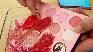 Pink vs Blue - Mixing Makeup Eyeshadow Into Slime ASMR! Satisfying Slime Video