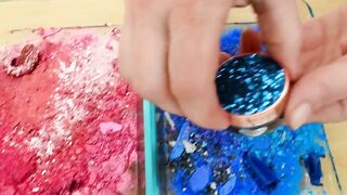Pink vs Blue - Coloring Satisfying Slime ASMR with Eyeshadow and Makeup
