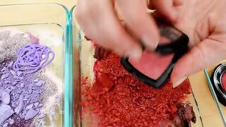 Purple vs Red - Mixing Makeup Eyeshadow Into Slime ASMR 419 Satisfying Slime Video