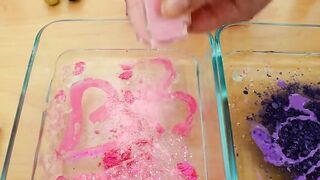 Pink vs Purple - Mixing Makeup Eyeshadow Into Slime ASMR 417 Satisfying Slime Video