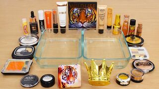 Tiger vs King - Mixing Makeup Eyeshadow Into Slime ASMR 401 Satisfying Slime Video
