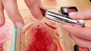 Pink vs Red - Mixing Makeup Eyeshadow Into Slime ASMR 387 Satisfying Slime Video