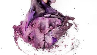 Pink vs Purple - Mixing Makeup Eyeshadow Into Slime ASMR 381 Satisfying Slime Video