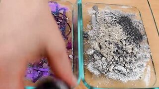Purple vs Silver - Mixing Makeup Eyeshadow Into Slime ASMR 374 Satisfying Slime Video