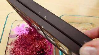 Burgundy vs Beige - Mixing Makeup Eyeshadow Into Slime ASMR 369 Satisfying Slime Video